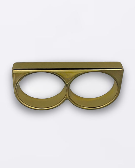 Anillo Macizo Doble Enchapado