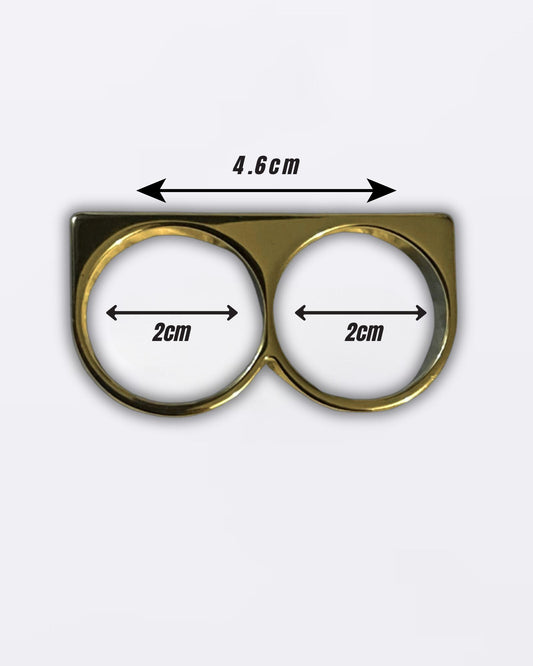 Anillo Macizo Doble Enchapado