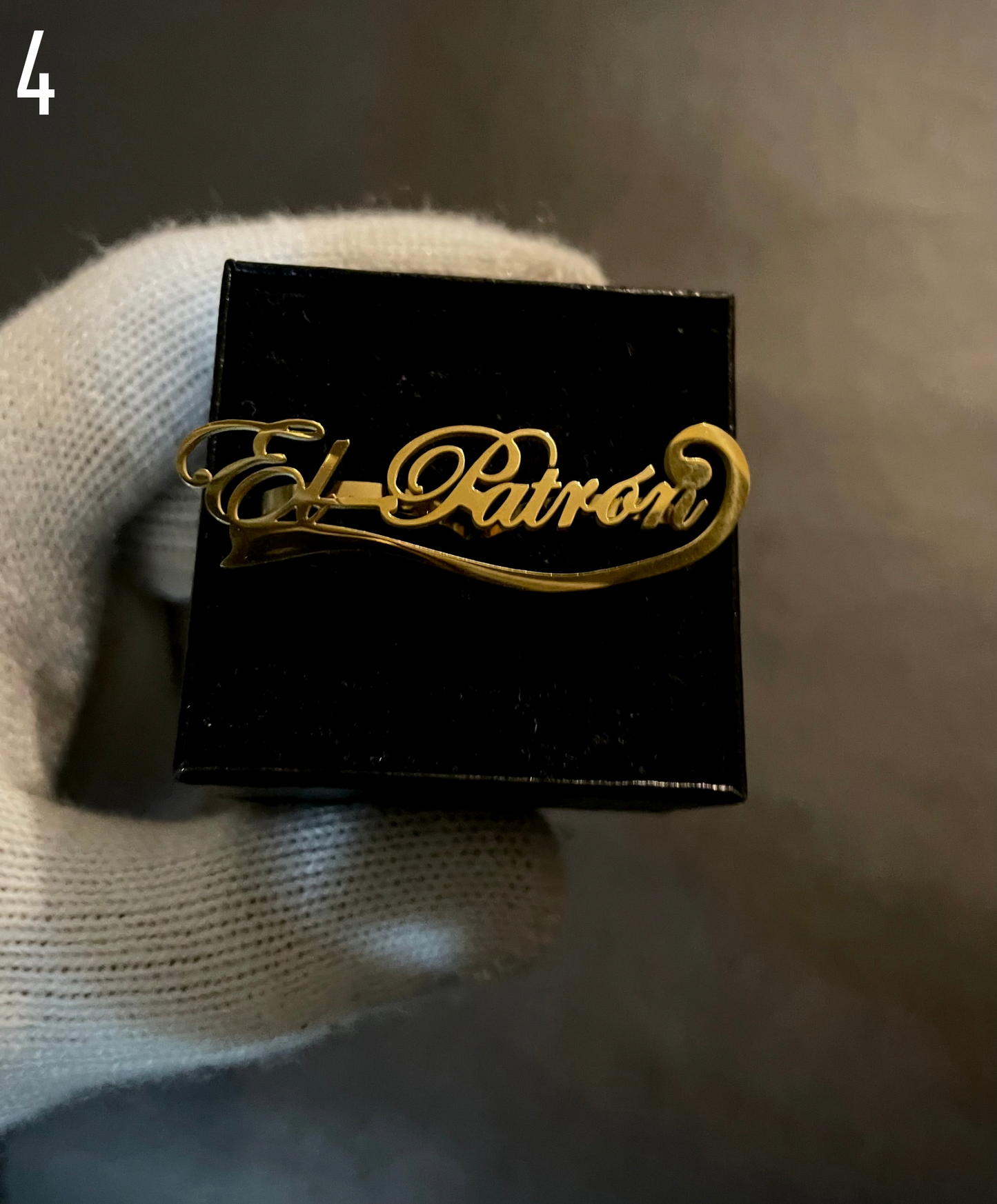 Anillo Doble Personalizado Enchapado En Oro
