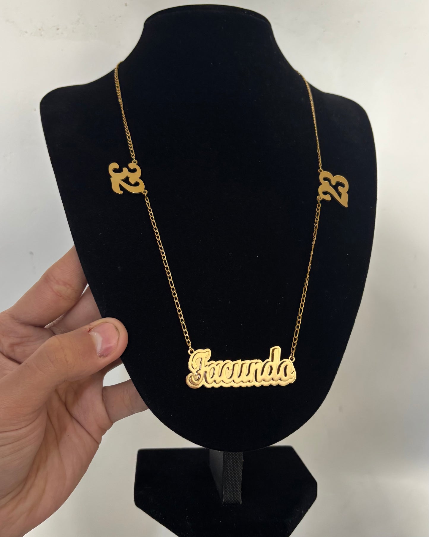 Cadena Nombre Con Apliques