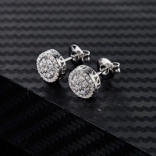 Caravanas circulares enchapadas en oro