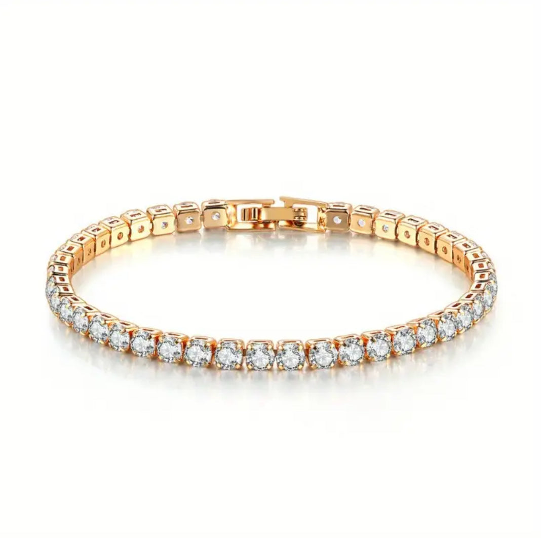 Pulsera Tennis Enchapada