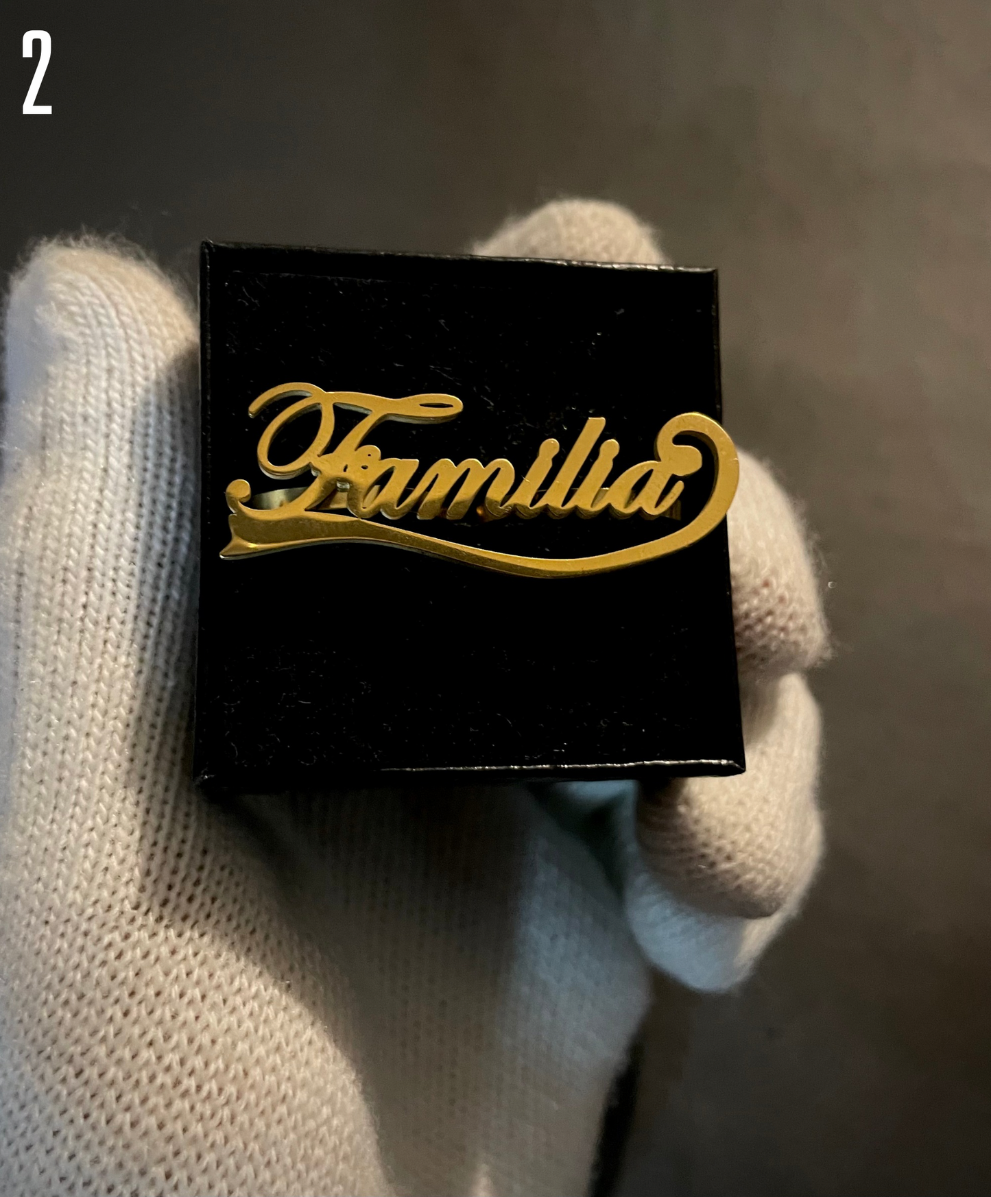 Anillo Doble Personalizado Enchapado En Oro