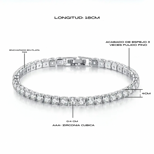 Pulsera Tennis Enchapada