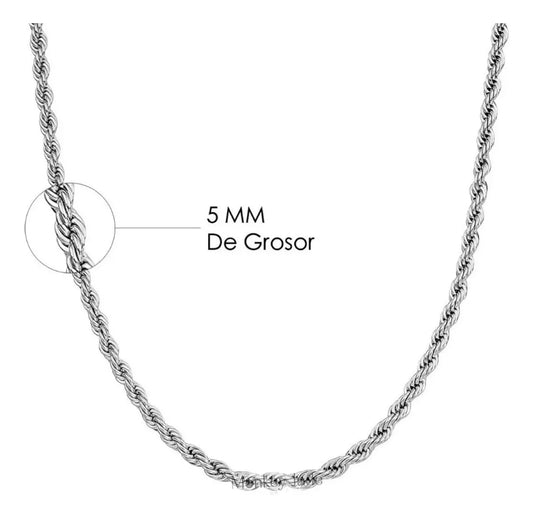 Cadena Tourbillon Baño En Plata 55cm