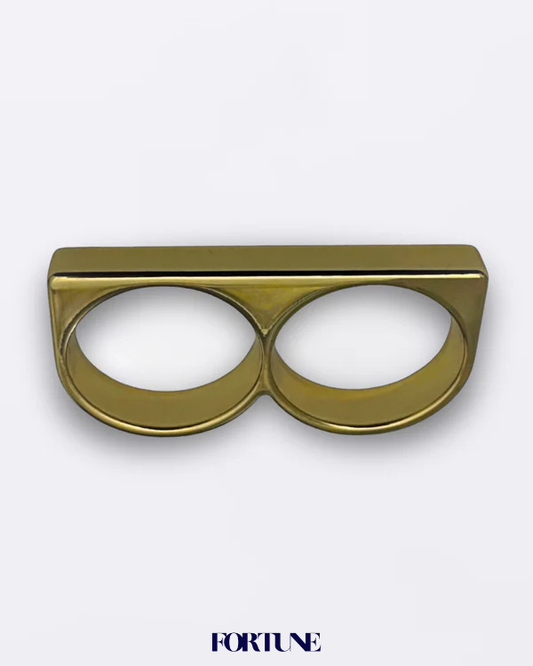 Anillo Macizo Doble Enchapado