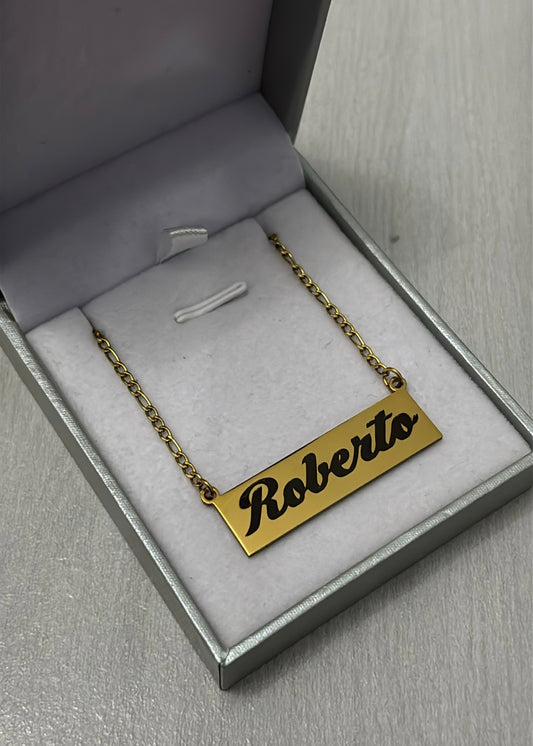 Cadena Chapa Con Nombre