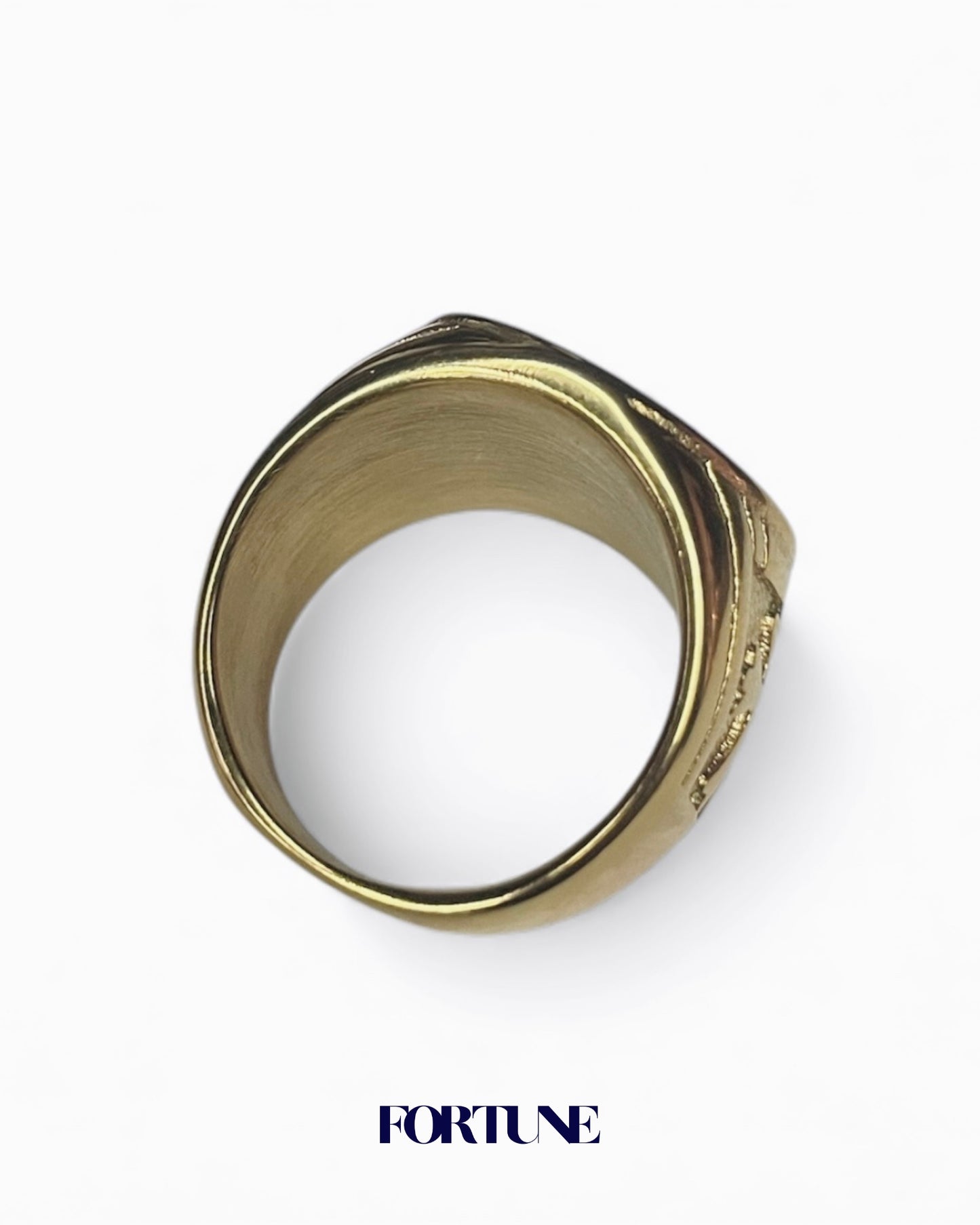 Anillo Macizo San Benito Enchapado En Oro 18k