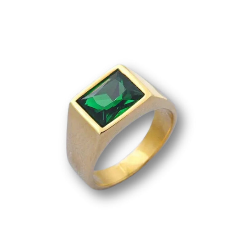 Anillo Italiano Con Piedra Enchapado