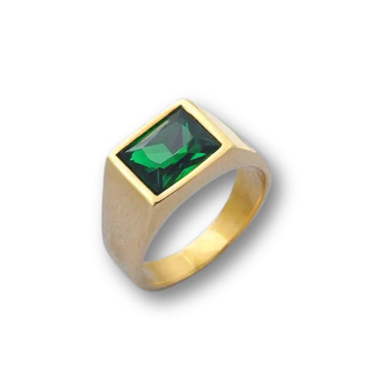 Anillo Italiano Con Piedra Enchapado