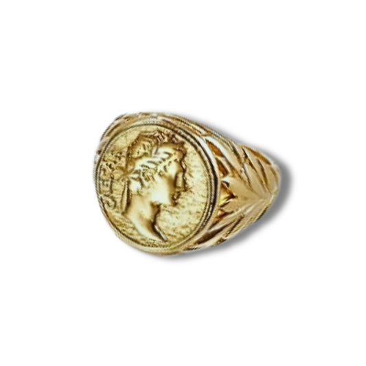 Anillo Sello Romano Enchapado