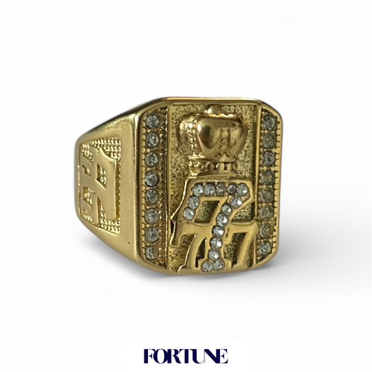 Anillo 777 Enchapado En Oro