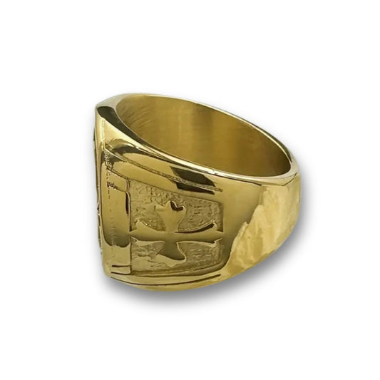 Anillo San Benito Enchapado En Oro 18k