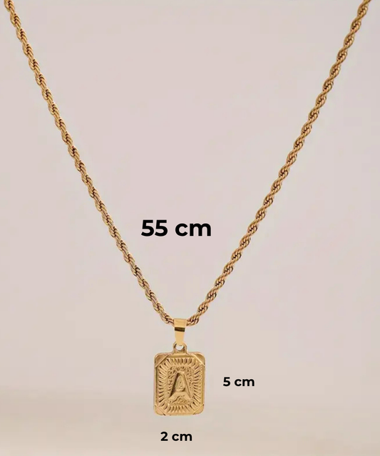 Cadena Con Dije Macizo Enchapado En Oro