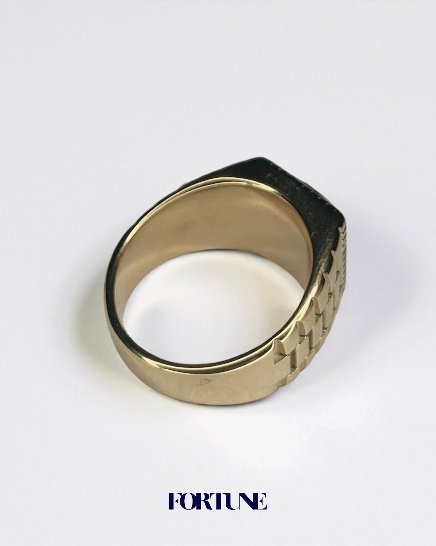 Anillo Macizo Enchapado Con Piedra