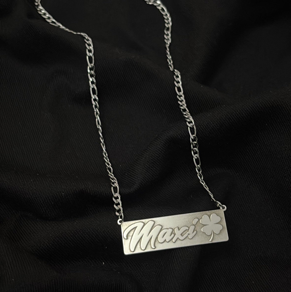 Chapa Personalizada De Plata 925 con cadena enchapada en plata