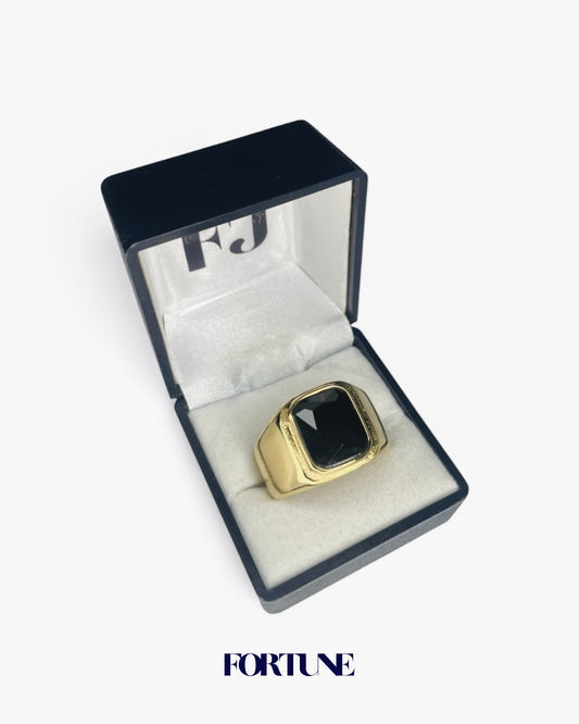 Anillo Con piedra Negra