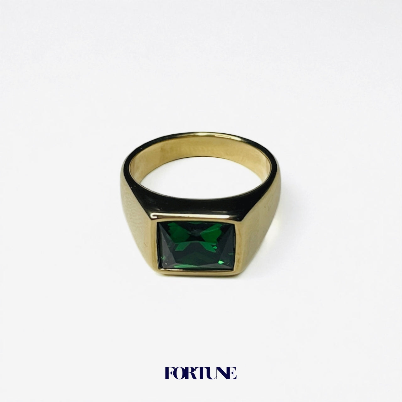 Anillo Italiano Con Piedra Enchapado