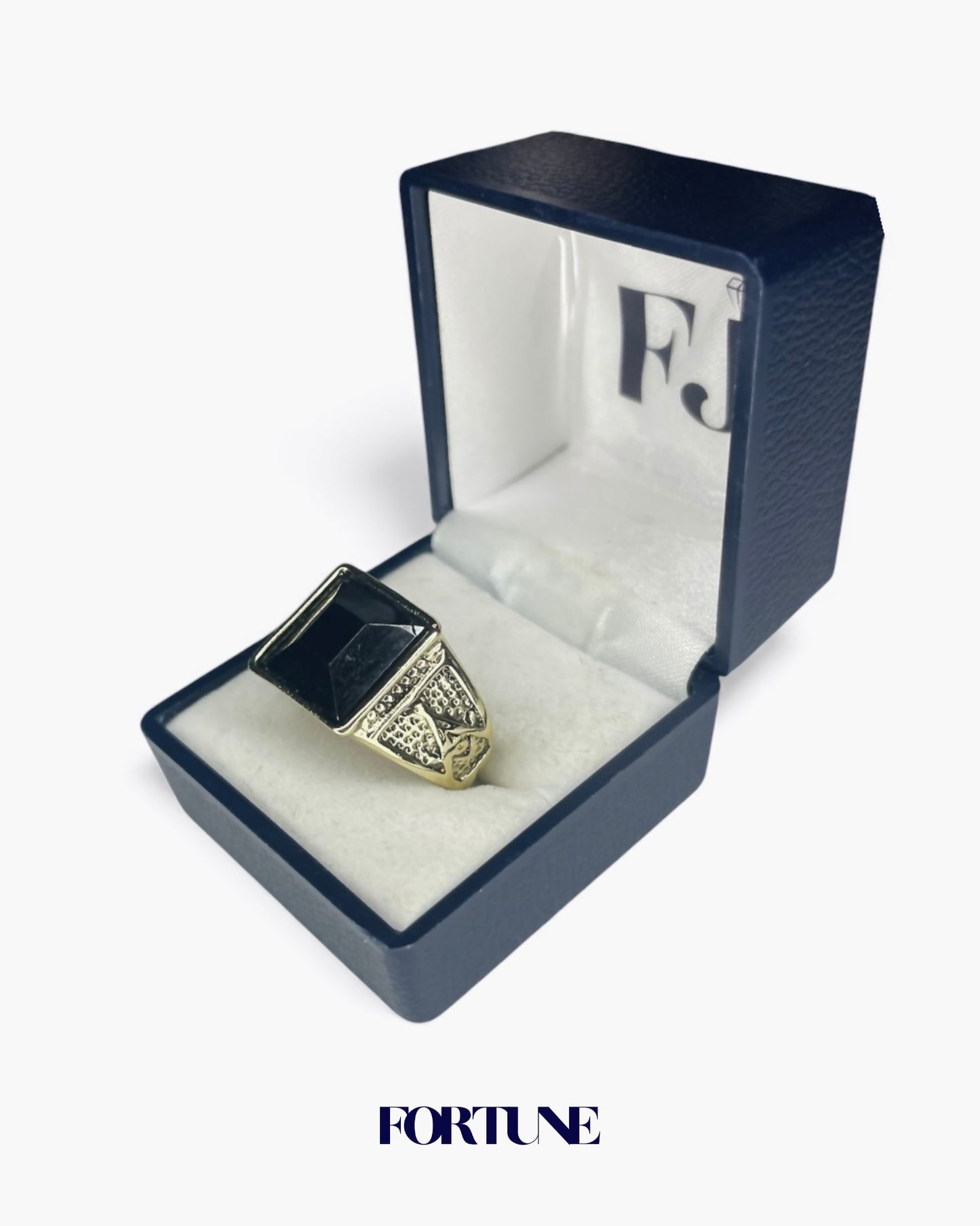 Anillo Con Piedra Enchapado En Oro