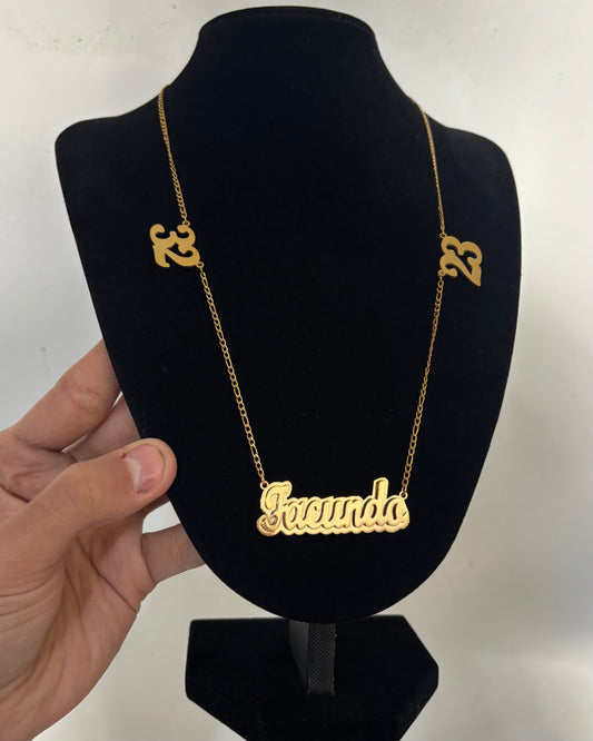 Cadena Nombre Con Apliques