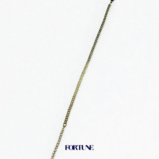 Pulsera Minimalista De Eslabones Enchapada En Ero 18k