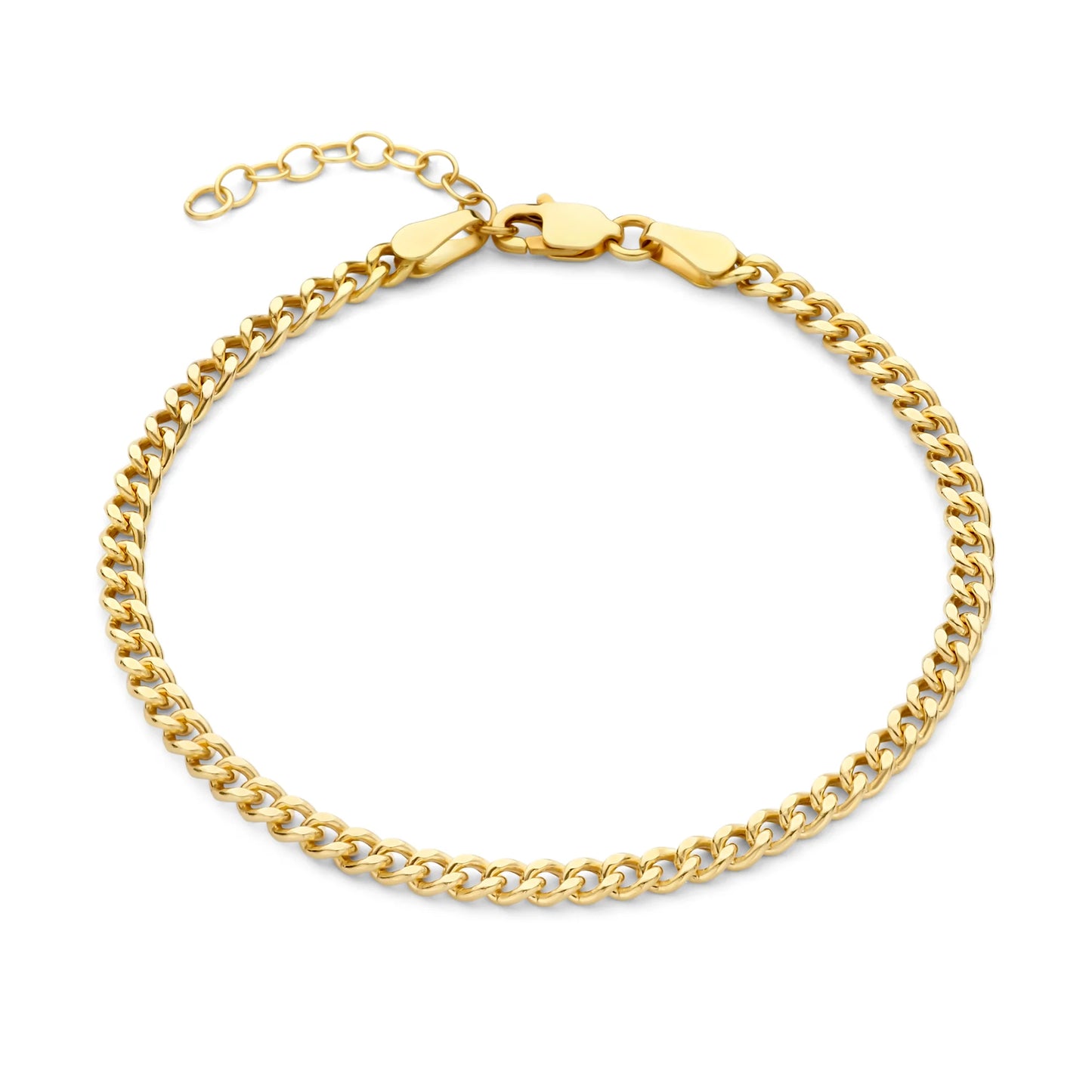 Pulsera Minimalista De Eslabones Enchapada En Ero 18k