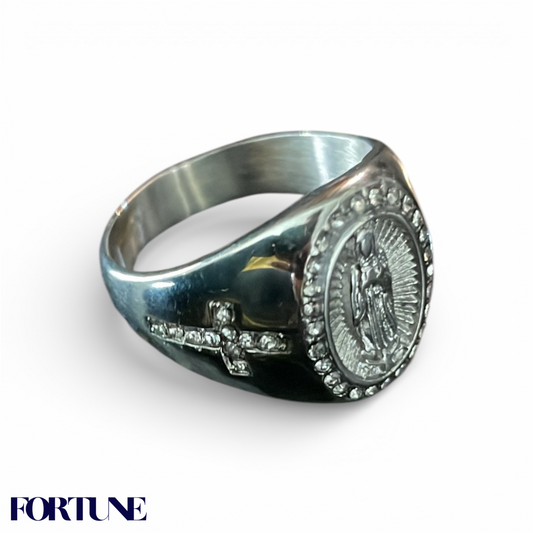 Anillo Virgen Macizo Enchapado Plata
