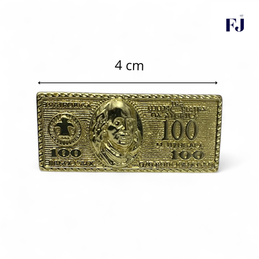 Anillo Doble Diseño De Dólar $100