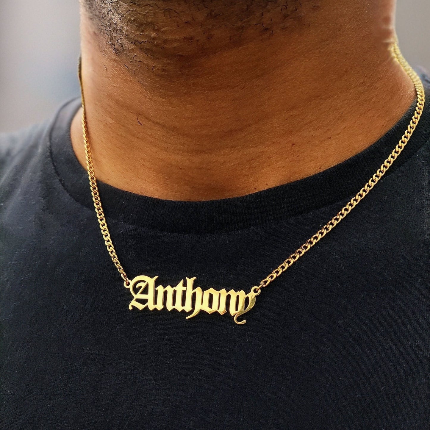 Cadena en plata 925 personalizada y enchapada en oro.