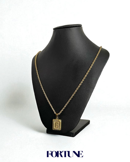 Cadena 60cm Con Dije Macizo Iniciales