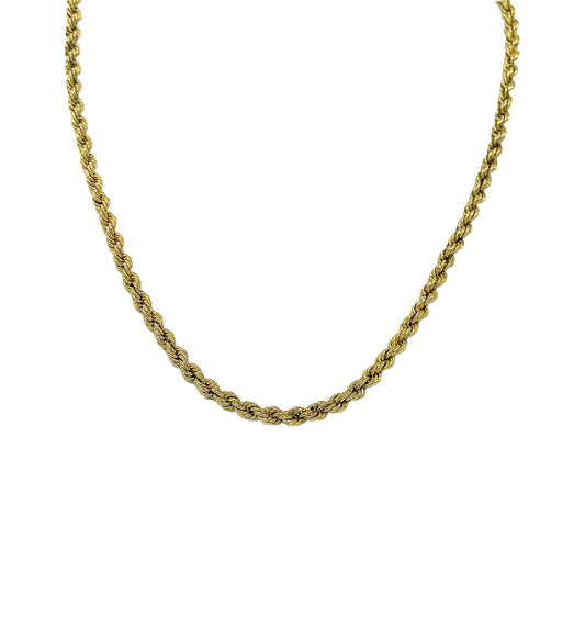 Cadena estilo cuerda oro 18k 55cm